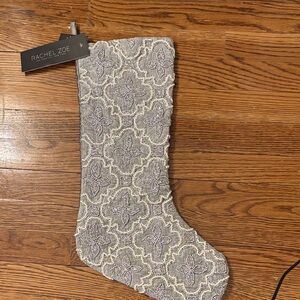 Rachel Zoe Elegant Silver and Gray Stocking